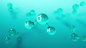 Water molecule structure with hydrogen and oxygen atoms. - Powered by Shutterstock - Get 15% off with code: PIKWIZARD15