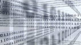 Opening corridor showing server racks scrolling binary code while camera panning exposing data flow. Technology, cybersecurity, data, innovation, digital, network, infrastructure - Powered by Shutterstock - Get 15% off with code: PIKWIZARD15