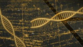 Dark grid opening, DNA helix fading, ring emerging, model appearing illustrating molecular analysis. Science, biotechnology, innovation, digital, futuristic, data visualization, molecular - Powered by Shutterstock - Get 15% off with code: PIKWIZARD15