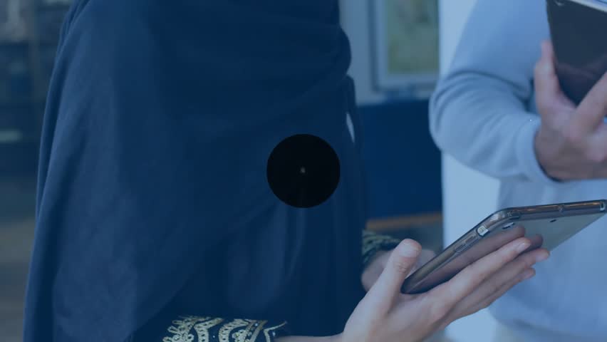 Colleagues tapping tablet and shifting smartphones, generating animated network for tech project. Collaboration, connectivity, digital, networking, technology, teamwork, innovation - Powered by Shutterstock - Get 15% off with code: PIKWIZARD15