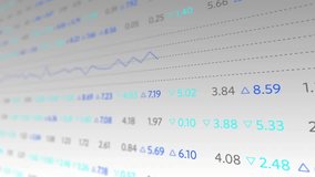 Dashboard appearing on load, chart line rising and falling while icons drifting to visualize trends. Analytics, visualization, interface, motion, digital, monitor, infographic - Powered by Shutterstock - Get 15% off with code: PIKWIZARD15