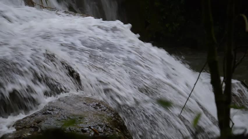 Waterfall cascadas de agua azul close shot