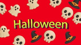 Echoes of Pumpkins Float in a Spooky 3D Halloween Pattern, Crafted for Visual Design, Background Animation, Seamless Loops, Digital Projection, and Creative Horror Displays - Powered by Shutterstock - Get 15% off with code: PIKWIZARD15