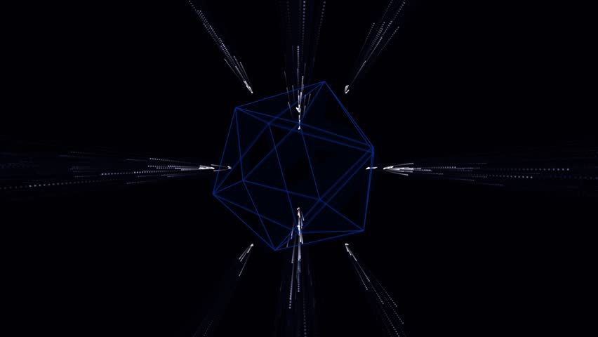 Luminous Geometric Polyhedron Receiving Energy. A Minimalist Animation for Science and Technology Concepts. - Powered by Shutterstock - Get 15% off with code: PIKWIZARD15