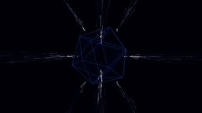 Luminous Geometric Polyhedron Receiving Energy. A Minimalist Animation for Science and Technology Concepts. - Powered by Shutterstock - Get 15% off with code: PIKWIZARD15