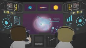 Animated Astronauts Operating Spacecraft Control Room Dashboard - Powered by Shutterstock - Get 15% off with code: PIKWIZARD15