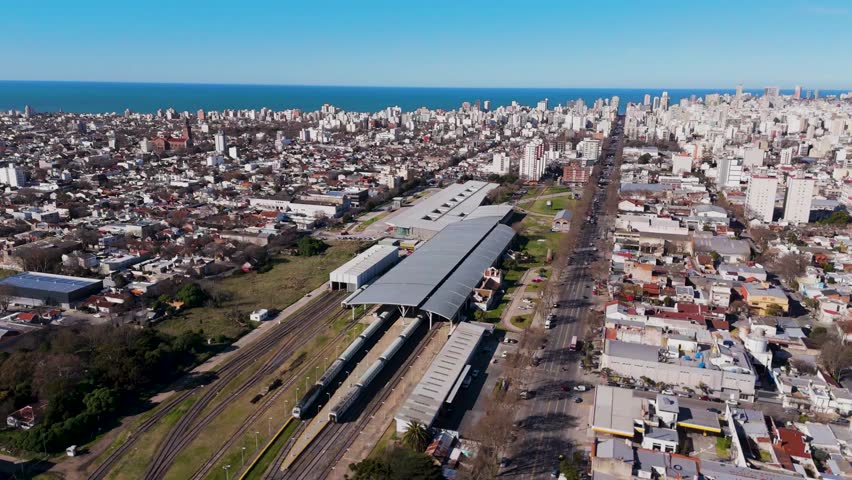Rail station in the city of Mar del Plata, Argentina