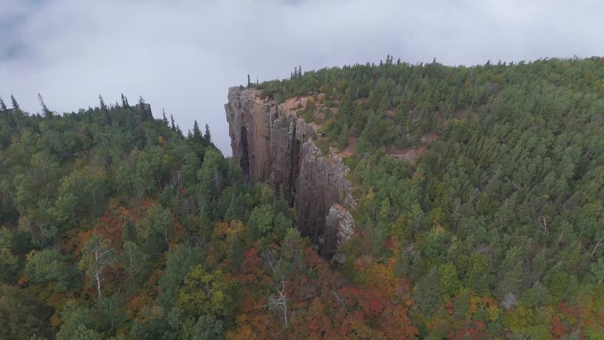 Aerial view of Sleeping Giant Provincial Park, Ontario Canada