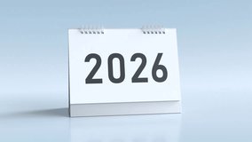 Desk calendar displaying year 2026, Countdown calendar - Powered by Shutterstock - Get 15% off with code: PIKWIZARD15