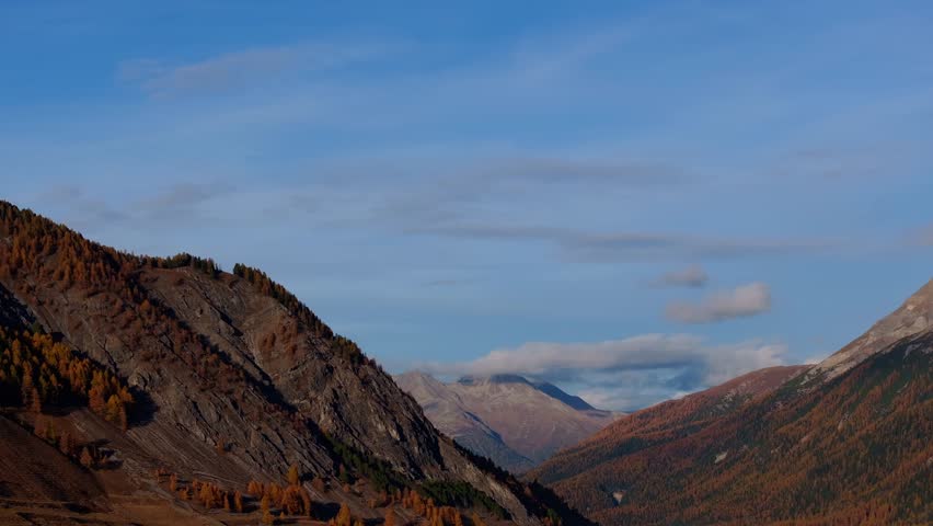 autumn in the swiss oberengadin valley 4k 25fps video