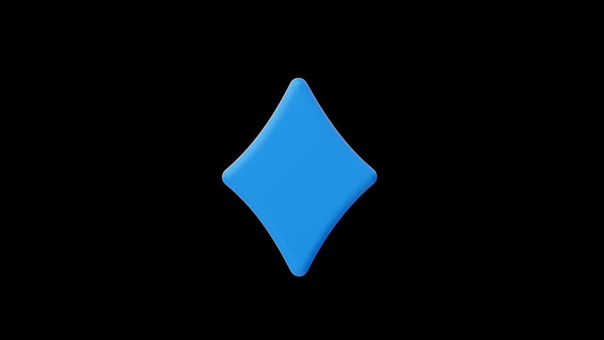 3d Diamond icon rotating on transparent background