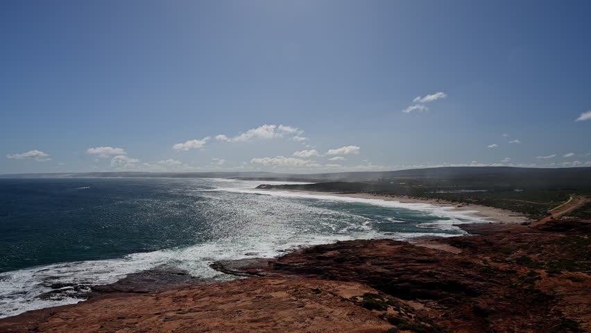 beautiful rocky coastline of the indian ocean along the shoreline of Kalbarri national park