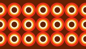 Seamless bold retro geometric pattern of concentric circles in warm orange, yellow, and brown tones. 1970 design retro-inspired vintage background, textile print, posters. - Powered by Shutterstock - Get 15% off with code: PIKWIZARD15
