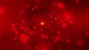 Spinning red abstract particles floating and glowing with soft bokeh effect - Powered by Shutterstock - Get 15% off with code: PIKWIZARD15
