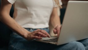 Unrecognizable woman business girl working online laptop remote job freelance businesswoman female typing computer device student hands arms chatting social media connection studying education at home - Powered by Shutterstock - Get 15% off with code: PIKWIZARD15