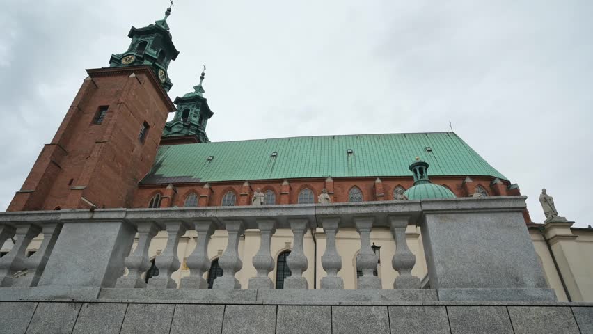 Cathedral In The Historical Part Of Gniezno A Historical Touristic Place