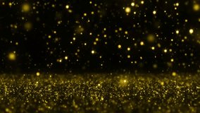 Floating Golden Particle Lights on Dark Background - Sparkling Glow Bokeh Effect - Powered by Shutterstock - Get 15% off with code: PIKWIZARD15