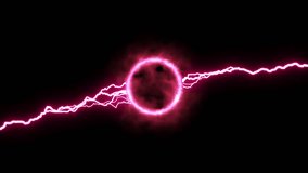Red Color Electric Lightning Orb on Black Background - Neon Plasma Power Energy Effect - Powered by Shutterstock - Get 15% off with code: PIKWIZARD15
