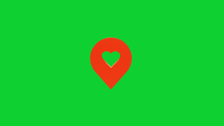 3d Animation of Red location pin. location pin on a colorful map background, GPS location pointer animated icon. map, and travel planning featuring red marker pins. 
