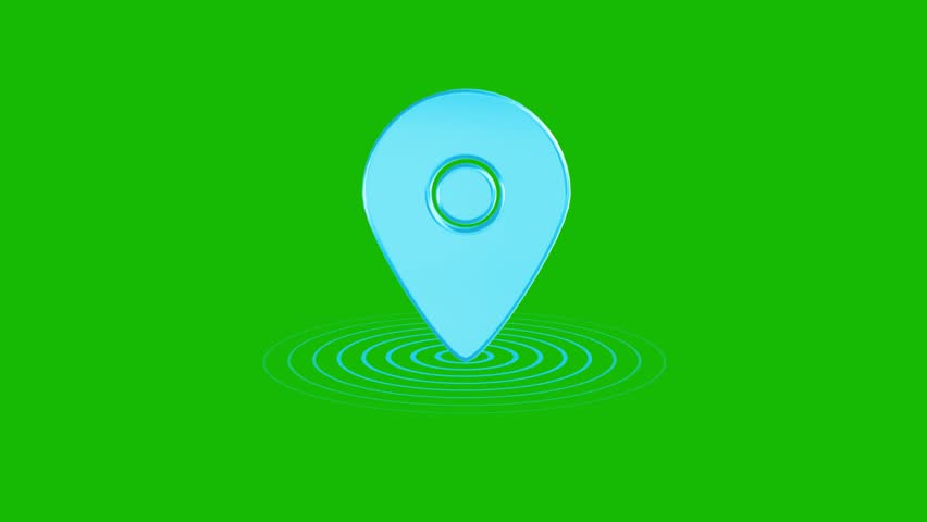 3d Animation of Red location pin. location pin on a colorful map background, GPS location pointer animated icon. map, and travel planning featuring red marker pins. 