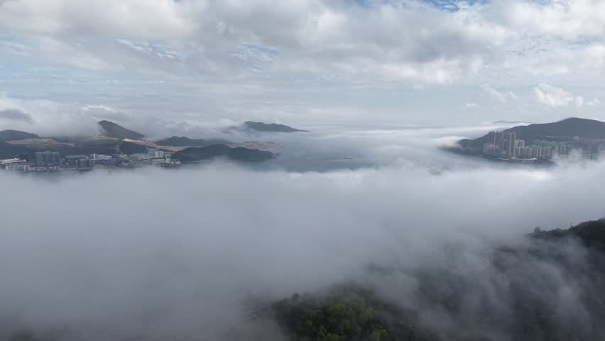 March 2 2025 Fog And Clouds Over Junk Bay Hong Kong