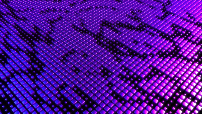 4k Resolution Video: Digital Technology Concept. Abstract Landscape Of Glowing Purple Cubes Seamless Loop Move And Forming Geometric Grid Pattern - Powered by Shutterstock - Get 15% off with code: PIKWIZARD15