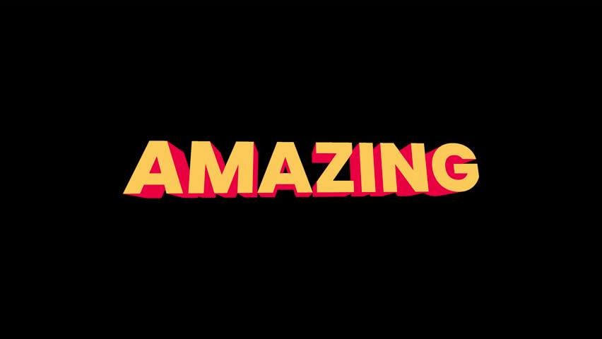 Amazing 3D bouncing text animation
