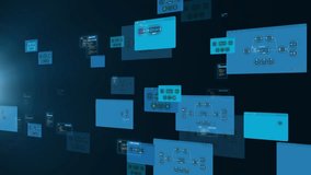 AI workflow interface with digital automation screens floating in cyber technology space, looped animation - Powered by Shutterstock - Get 15% off with code: PIKWIZARD15