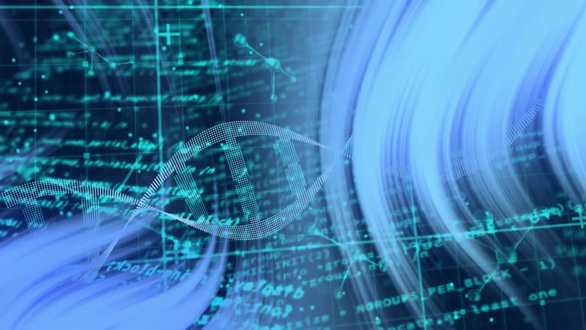 Light-blue ribbon sweeping left and growing while twisting around helix visualizing scientific data. Futuristic, digital, molecular, abstract, technology, science, data - Powered by Shutterstock - Get 15% off with code: PIKWIZARD15