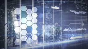 Blue particle trail streaming from left edge, splitting then reconverging, visualizing data flow. Technology, data, futuristic, digital, network, interface, innovation - Powered by Shutterstock - Get 15% off with code: PIKWIZARD15