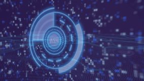 digital interface appearing amid pixel drift with rotating arcs updating readout showing data flow. Futuristic, technology, innovation, cyber, abstract, immersive, data visualization - Powered by Shutterstock - Get 15% off with code: PIKWIZARD15