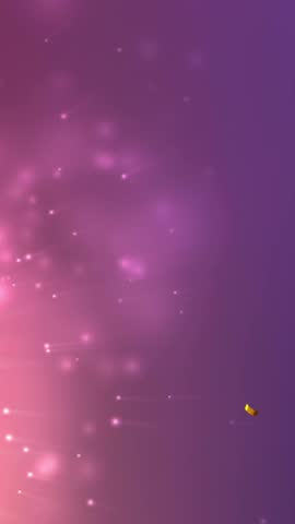 Colorful confetti falling animation over pink and purple gradient background. Celebration, party, vibrant, festive, fun, cheerful