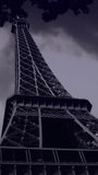 Digital data processing animation overlaying sky with Eiffel Tower in view. Technology, futuristic, innovation, connectivity, cityscape, architecture - Powered by Shutterstock - Get 15% off with code: PIKWIZARD15