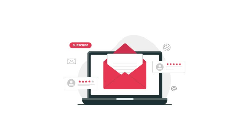 4k Email Marketing Newsletter. Online Subscription and Feedback Concept Animation Video  - Powered by Shutterstock - Get 15% off with code: PIKWIZARD15