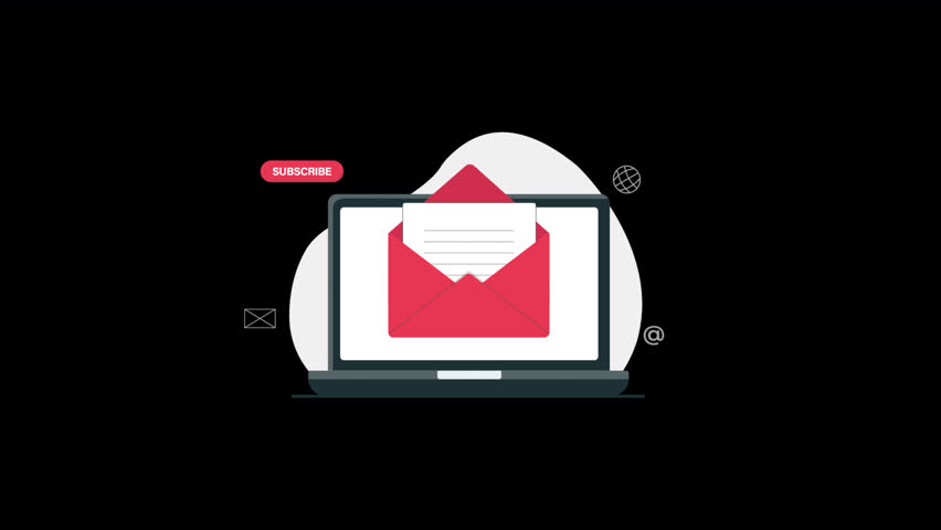 Email Marketing Newsletter Concept Animation Video - Transparent - Powered by Shutterstock - Get 15% off with code: PIKWIZARD15