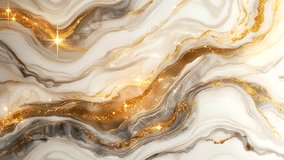 Luxurious and elegant marble texture with a fluid, wavy pattern. The dominant white and soft gray colors are interspersed with charming, sparkling gold veins. - Powered by Shutterstock - Get 15% off with code: PIKWIZARD15