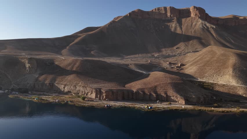 Afghan people at Band-e-Amir camping and picnic is the national park of Afghanistan. the footage captured on 12 September 2025