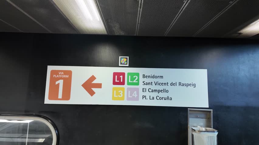 Alicante metro station Luceros Spain popular public transport route to Benidorm