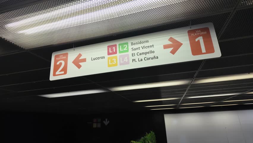 Alicante metro station Luceros Spain popular public transport route to Benidorm