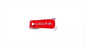 A vibrant, hand-drawn animation features a red "SUBSCRIBE" button with a play icon, wiggling dynamically against a clean white background.  - Powered by Shutterstock - Get 15% off with code: PIKWIZARD15