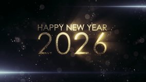 New year 2026 greeting with fireworks Happy New year 2026 animated. Fireworks shiny on background. Animated text that says Happy New Year 2026. 3D Illustration. 3D Illustration - Powered by Shutterstock - Get 15% off with code: PIKWIZARD15