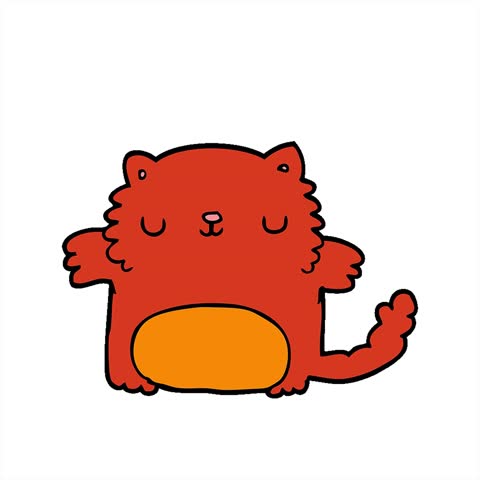 Simple looping animated cartoon cat
