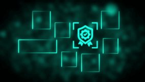 Digital business concept animation with glowing neon icons representing global connectivity process optimization quality assurance team collaboration task completion and growth strategy on a dark - Powered by Shutterstock - Get 15% off with code: PIKWIZARD15