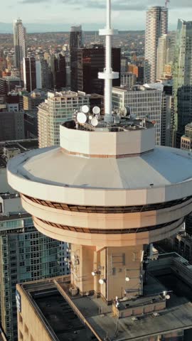 Aerial View Of Vancouver Lookout In Harbour Centre, British Columbia, Canada