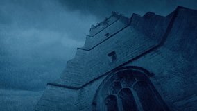 Looking Up At Medieval Tower In The Rain - Powered by Shutterstock - Get 15% off with code: PIKWIZARD15