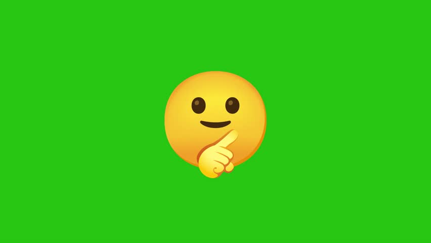 A yellow emoji indicates silence against a bright green backdrop.