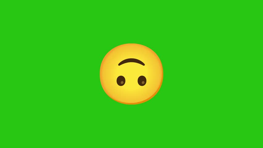 Yellow smiley face on a bright green screen, simple and cheerful.
