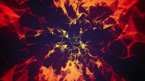 Breathtaking 4K footage capturing explosive energy burst with fiery red and yellow lightning formations radiating outward. Intense inferno effect creates dramatic atmosphere with powerful energy - Powered by Shutterstock - Get 15% off with code: PIKWIZARD15