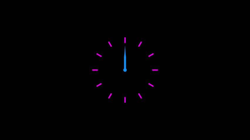 Minimalist animated clock with fast-moving hands symbolizes speed, deadline, time management, and urgency. Perfect 4K motion graphic loop. - Powered by Shutterstock - Get 15% off with code: PIKWIZARD15