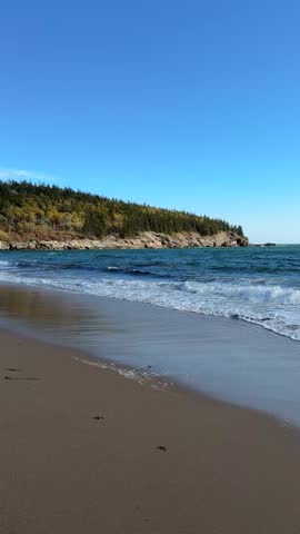 Atlantic Ocean in Acadia National Park near Bar Harbor, Maine